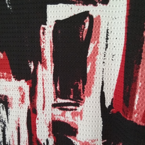 New Papa Black Red White Mesh Tunic Dress L - Picture 10 of 10